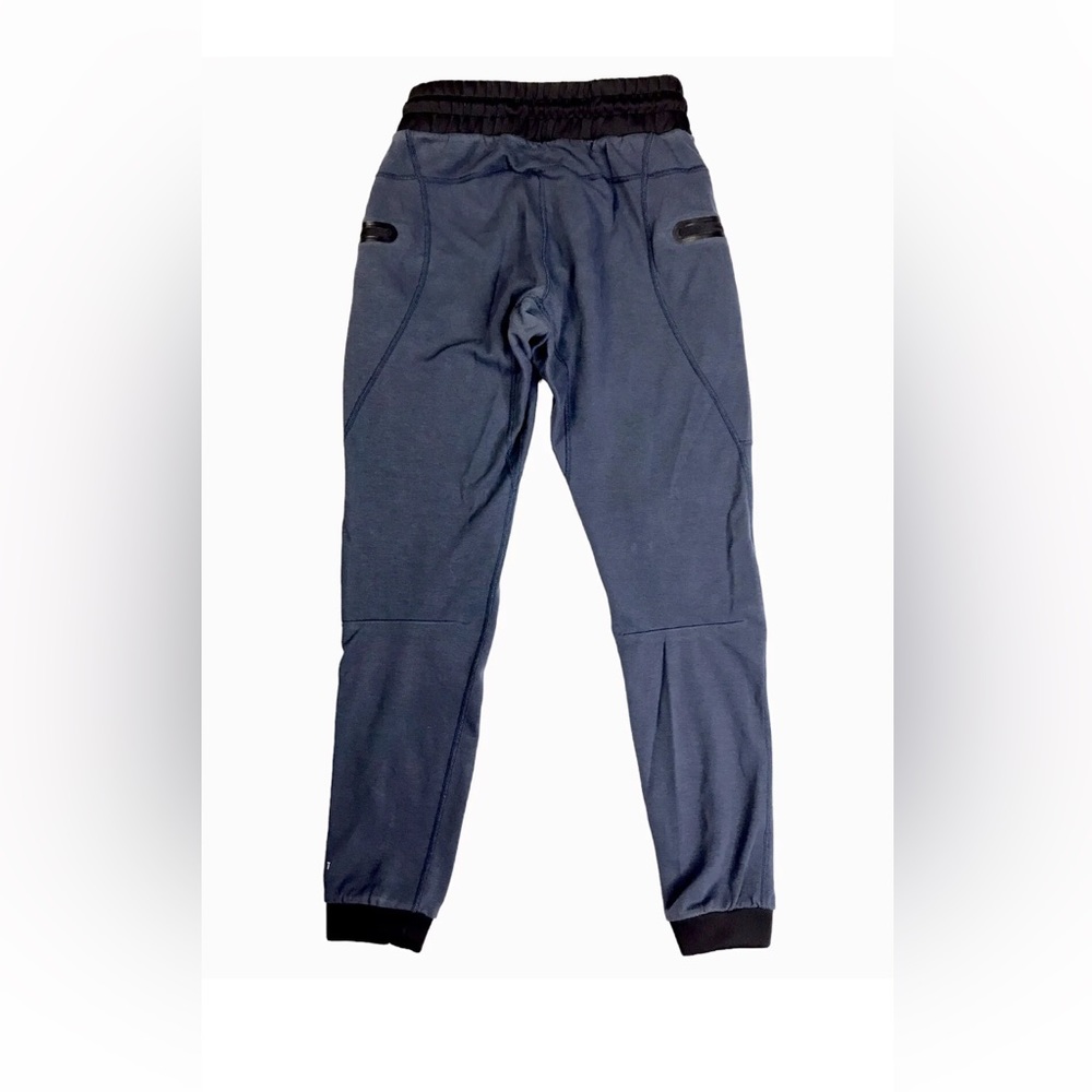 BYLT Premium Jogger Men M Blue Black Trim Drawstring Sweatpants Active Pockets